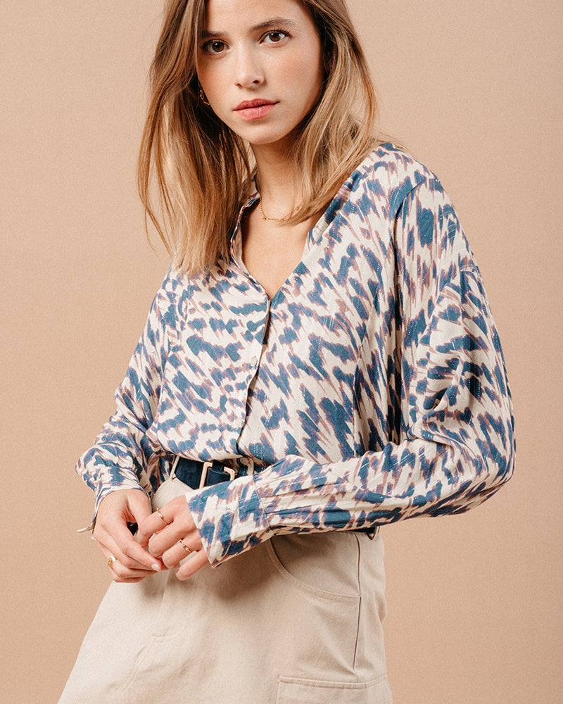 BLOUSE BLEU MAGDA BLEU