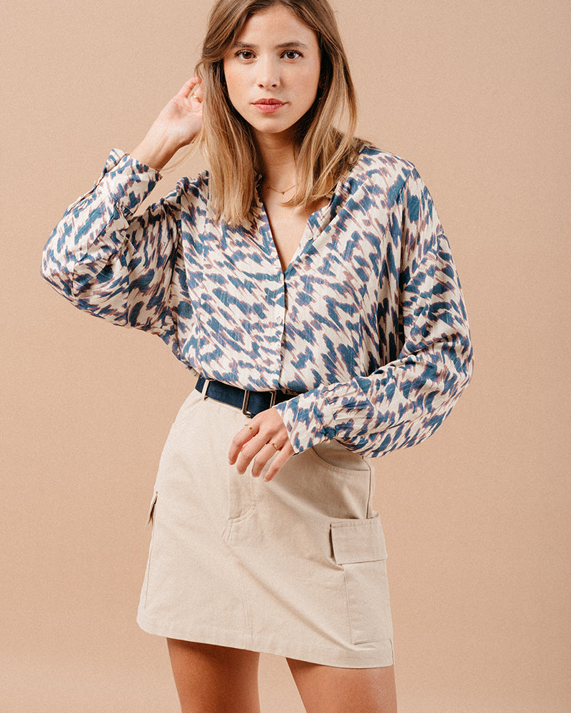 BLOUSE BLEU MAGDA BLEU