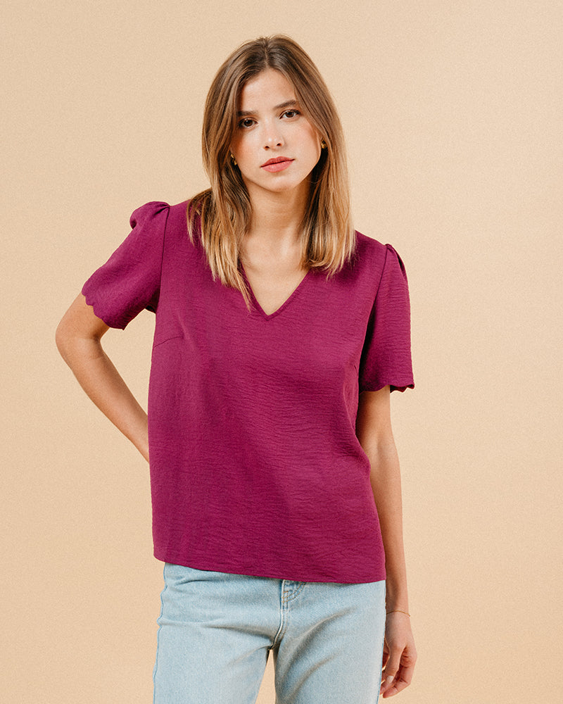 TOP AUBERGINE MAGIQUE AUBERGINE