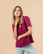 TOP AUBERGINE MAGIQUE AUBERGINE