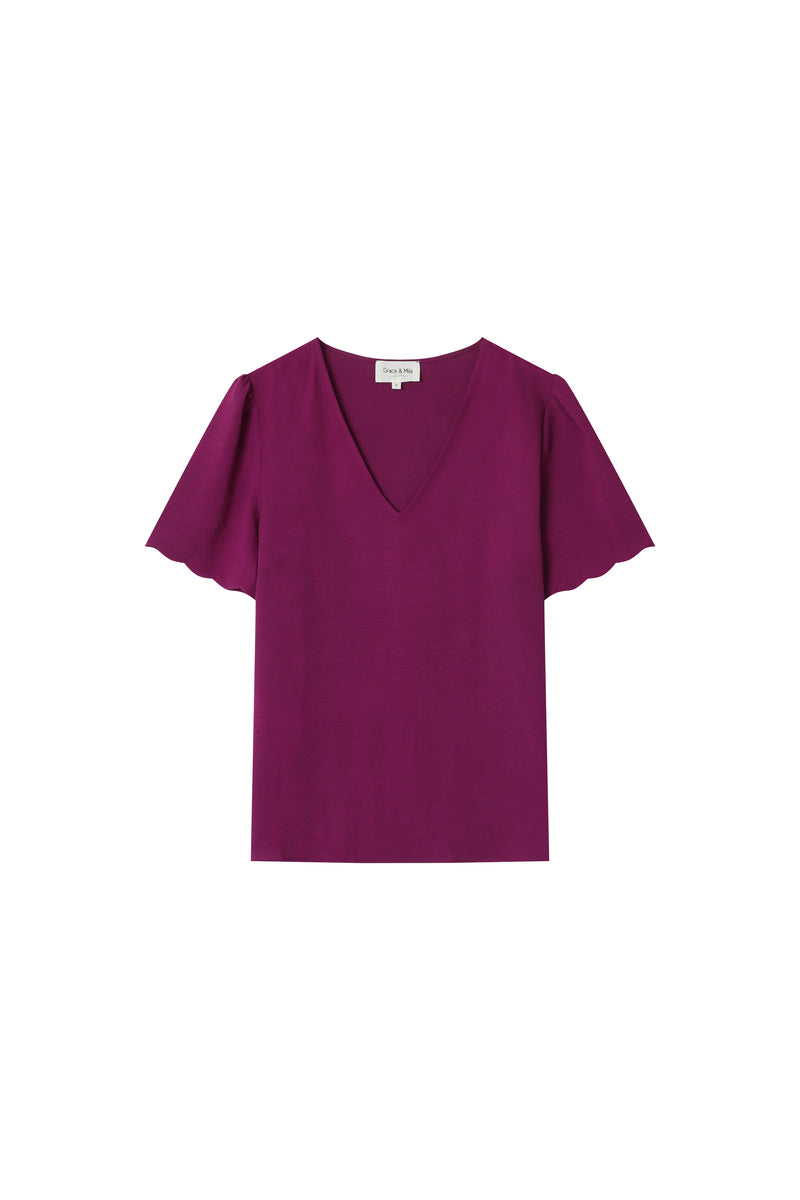 TOP AUBERGINE MAGIQUE AUBERGINE
