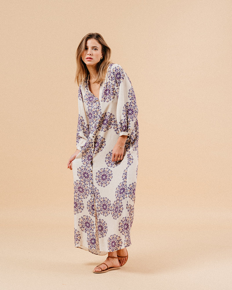 ROBE BEIGE MANILLE BEIGE