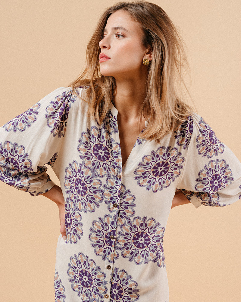 ROBE BEIGE MANILLE BEIGE