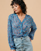BLOUSE BLEU MARJORIE BLEU