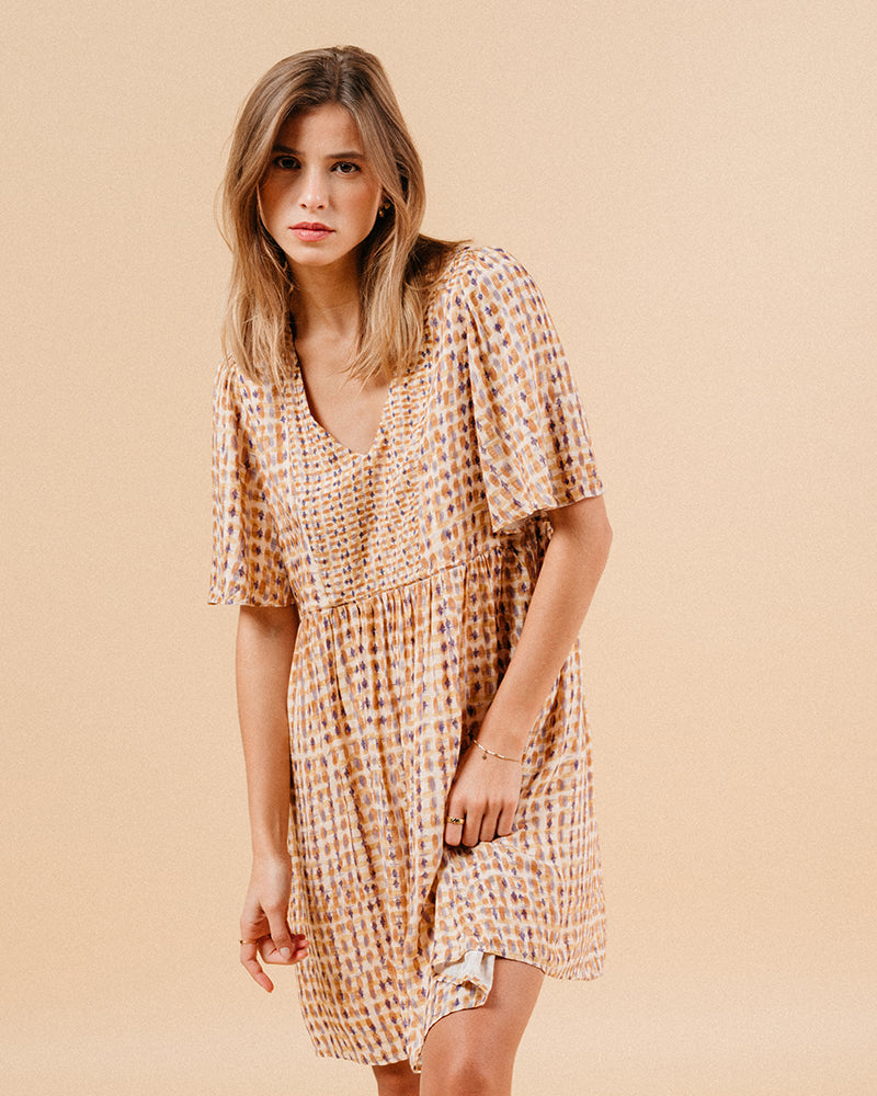 ROBE OCRE MARSALA OCRE