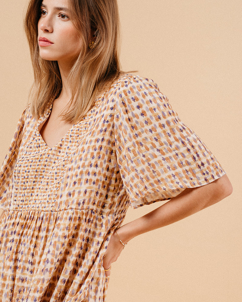 ROBE OCRE MARSALA OCRE