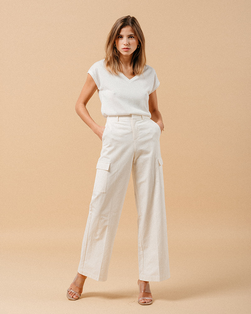 PANTALON ECRU MATEO ECRU