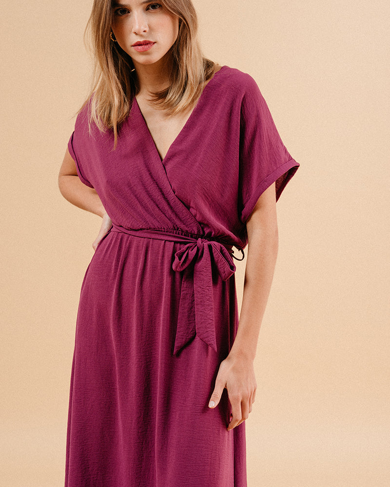 ROBE AUBERGINE MAUD AUBERGINE