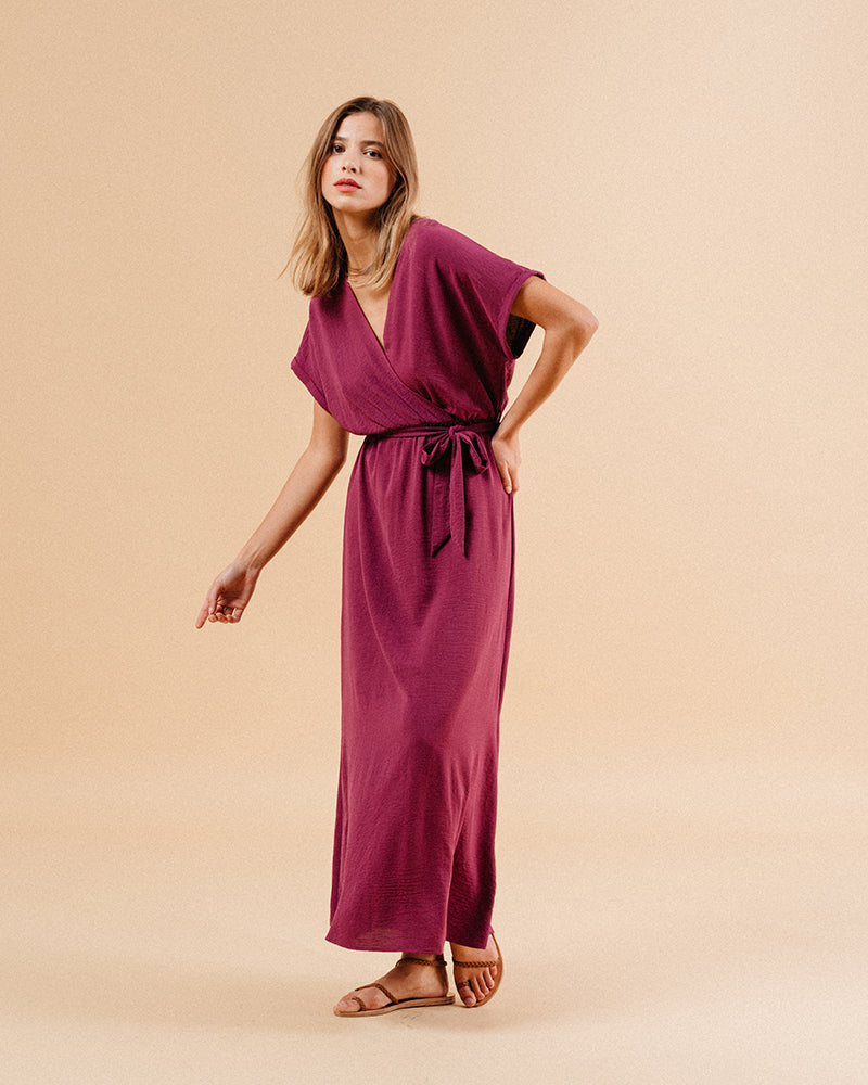 ROBE AUBERGINE MAUD AUBERGINE