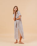 ROBE BLEU MAUVE BLEU