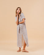 ROBE BLEU MAUVE BLEU