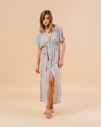 ROBE BLEU MAUVE BLEU