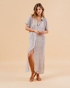 ROBE BLEU MAUVE BLEU