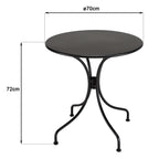 Vianney - Table De Jardin 2 Pers - Noir