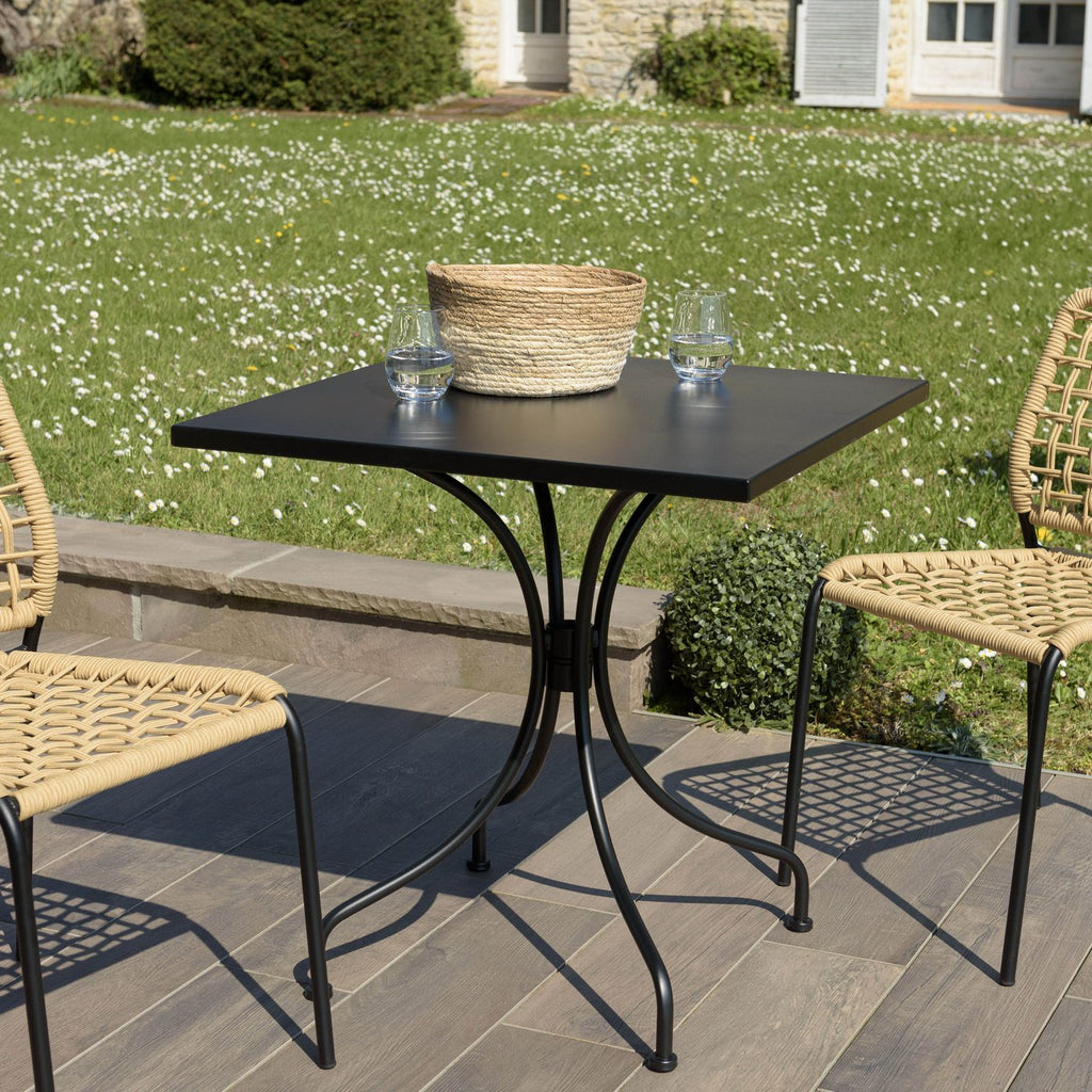 Vianney - Table De Jardin 2 Pers - Noir