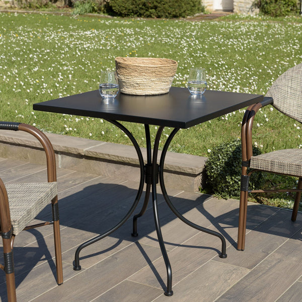 Vianney - Table De Jardin 2 Pers - Noir
