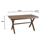 Vianney - Table De Jardin 4 Pers - Marron