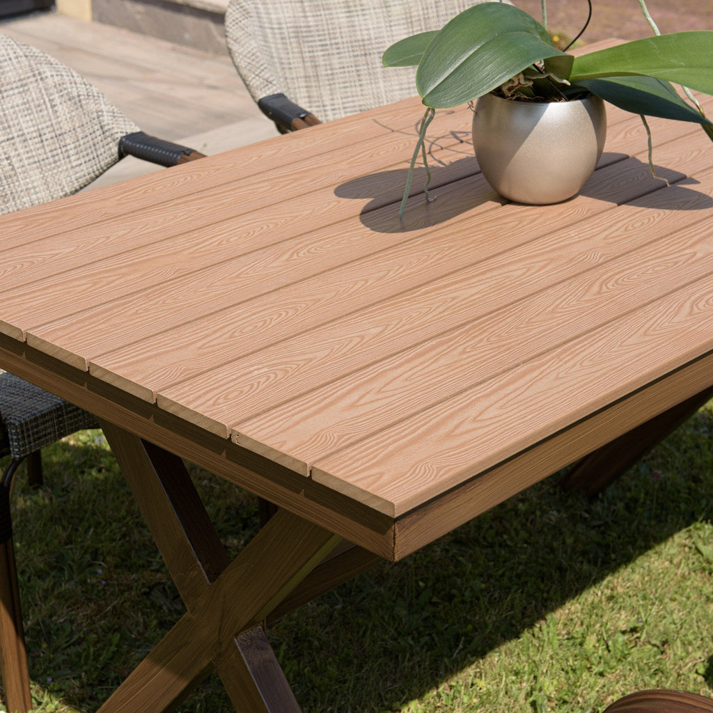 Vianney - Table De Jardin 4 Pers - Marron