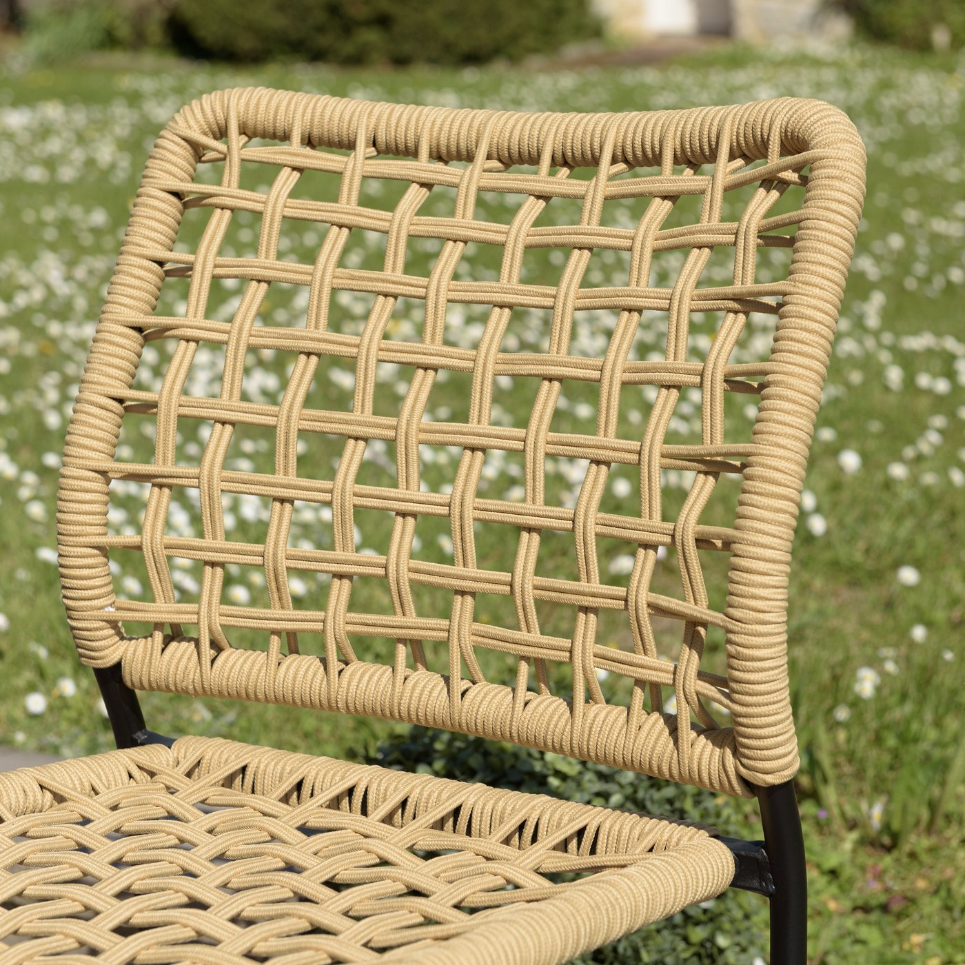 Vianney - Lot De 2 Chaises Jardin - Noir/Beige