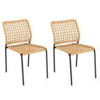 Vianney - Lot De 2 Chaises Jardin - Noir/Beige