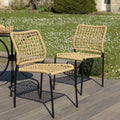 Vianney - Lot De 2 Chaises Jardin - Noir/Beige