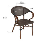 Vianney - Lot De 2 Chaises Jardin - Marron