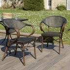 Vianney - Lot De 2 Chaises Jardin - Marron