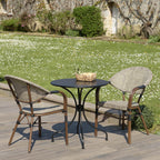 Vianney - Salon De Jardin 2 Pers - Taupe/Noir