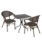 Vianney - Salon De Jardin 2 Pers - Noir/Marron
