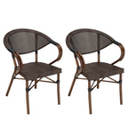Vianney - Salon De Jardin 2 Pers - Noir/Marron