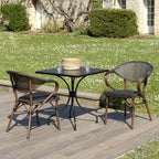Vianney - Salon De Jardin 2 Pers - Noir/Marron