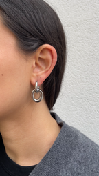 Boucles D'Oreilles Oval X Hoops