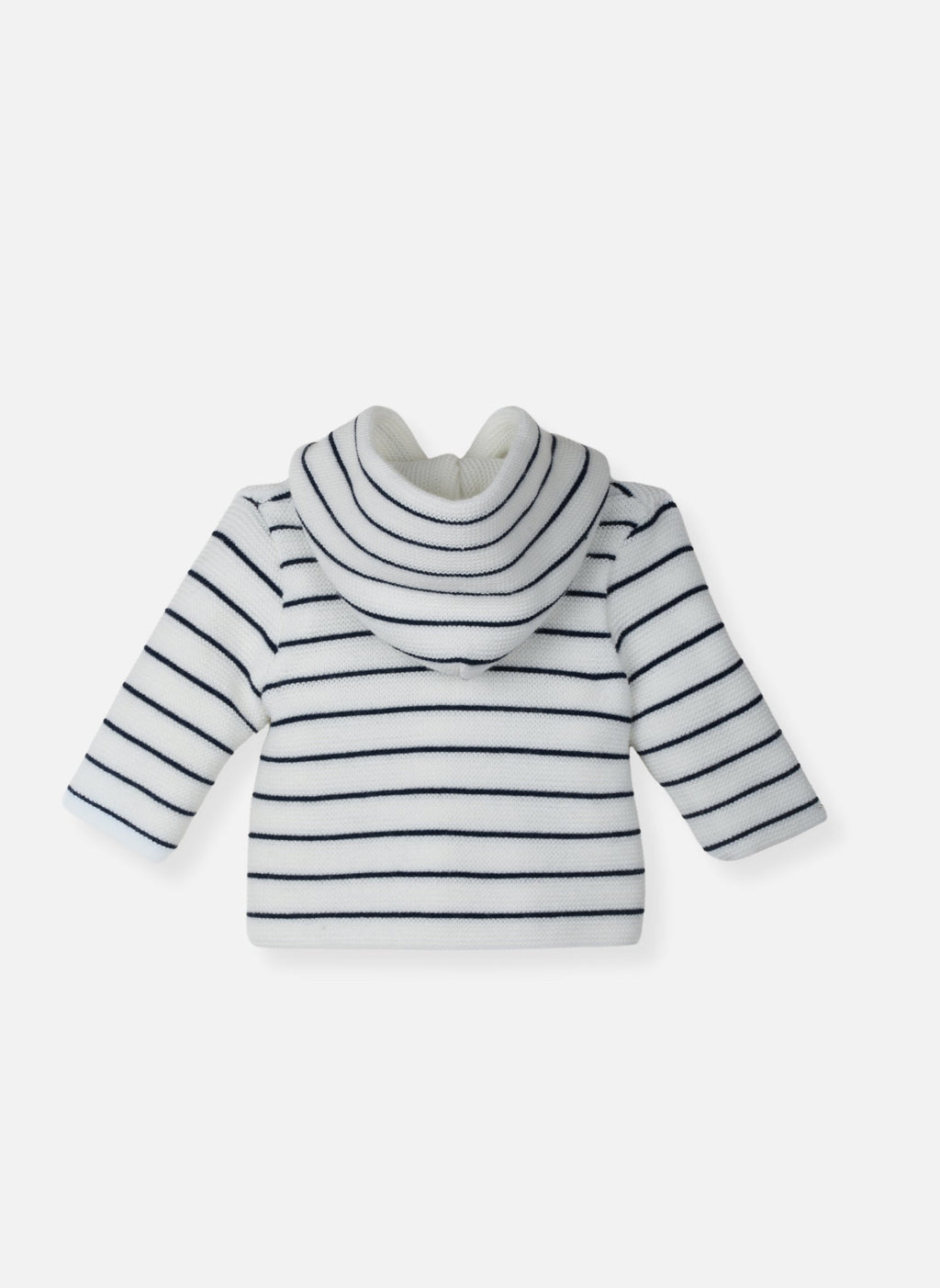 Manteau En Tricot Les Basiques - Écru À Rayures Marines