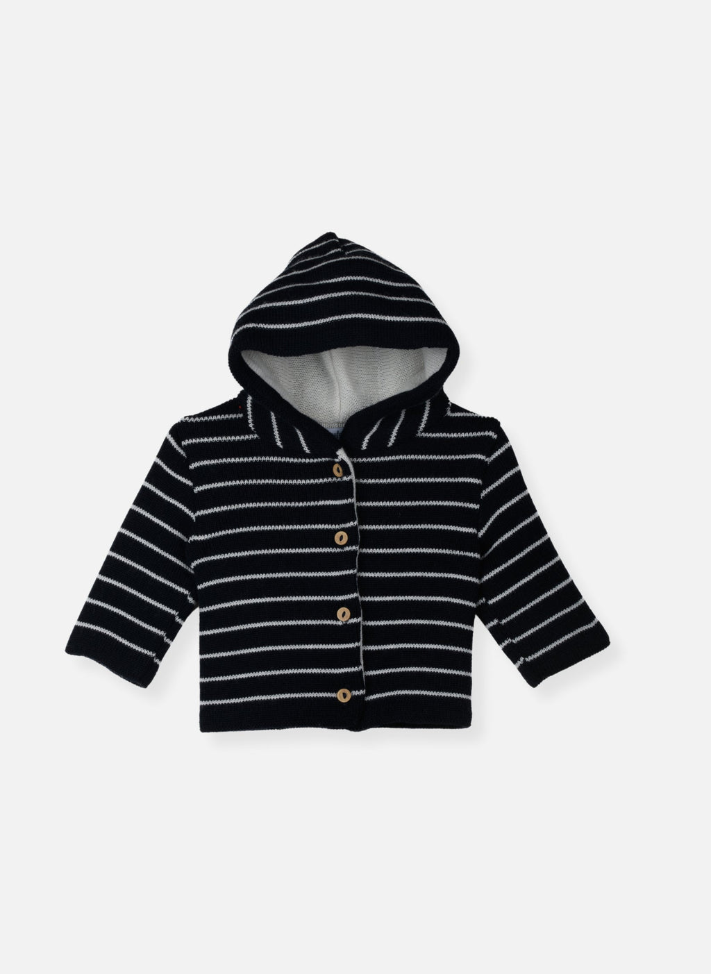 Manteau En Laine Mélangée Petits Marins - Marine À Rayures Écru