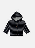 Manteau En Laine Mélangée Petits Marins - Marine À Rayures Écru