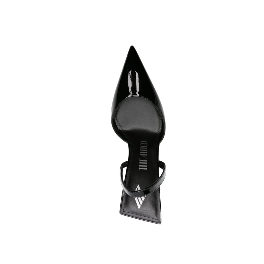 Escarpins - The Attico Ester Leather Slingback - Black