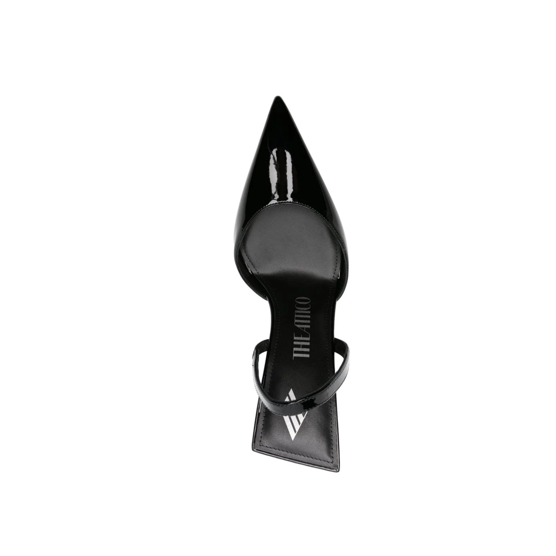 Escarpins - The Attico Ester Leather Slingback - Black