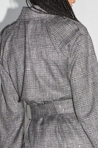 Le Trench Lauren Tartan Paillettes Gris