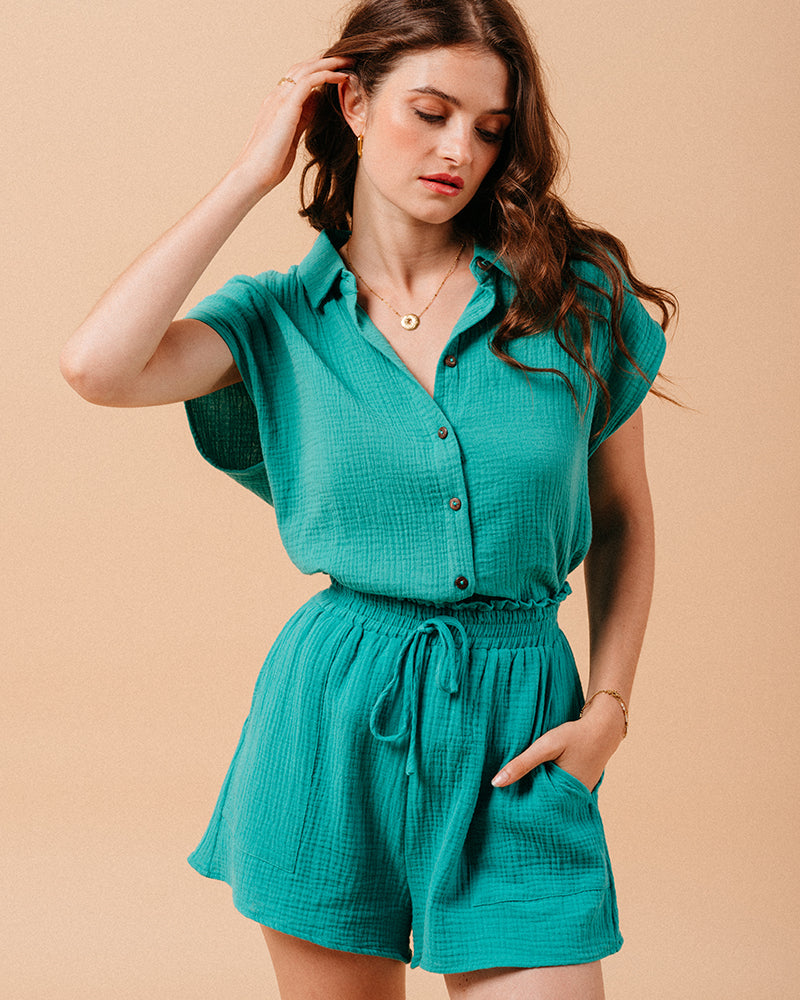 CHEMISE VERT METISSE VERT