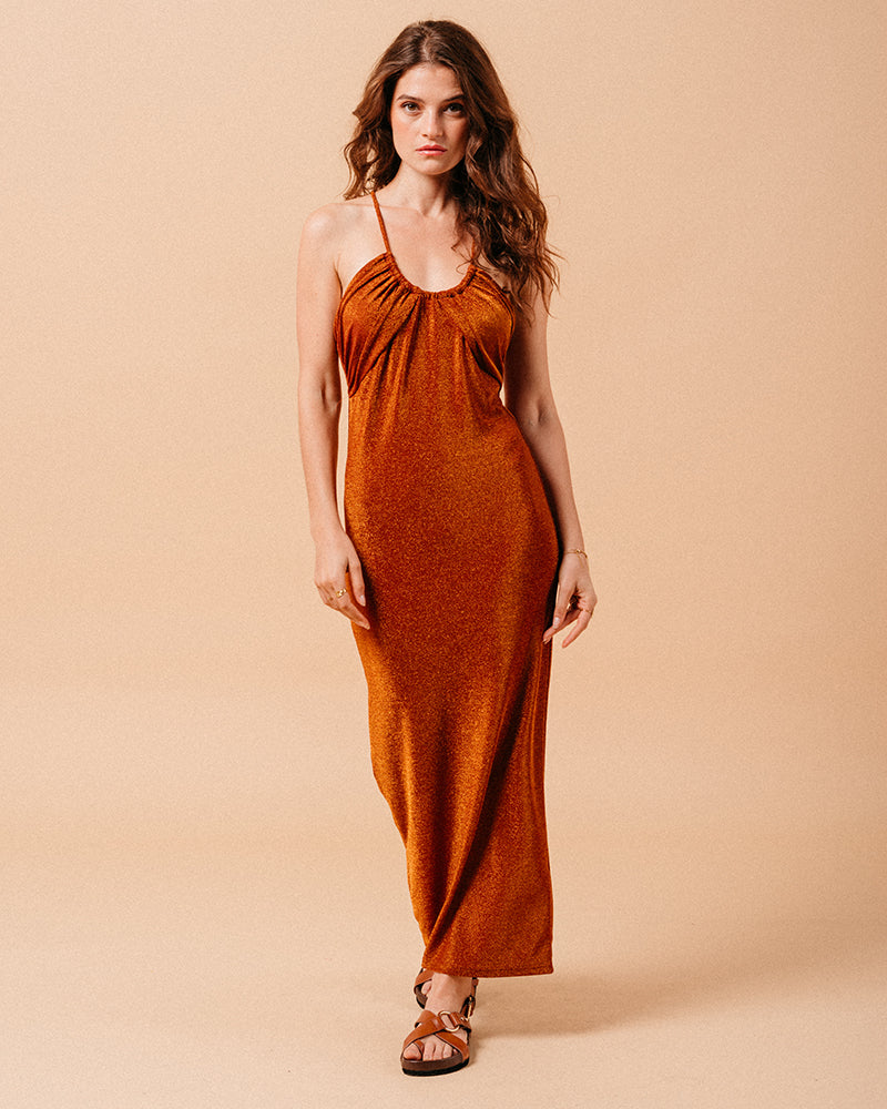 ROBE LONGUE BRIQUE MILA BRIQUE