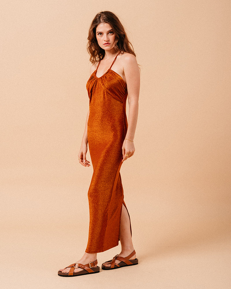 ROBE LONGUE BRIQUE MILA BRIQUE