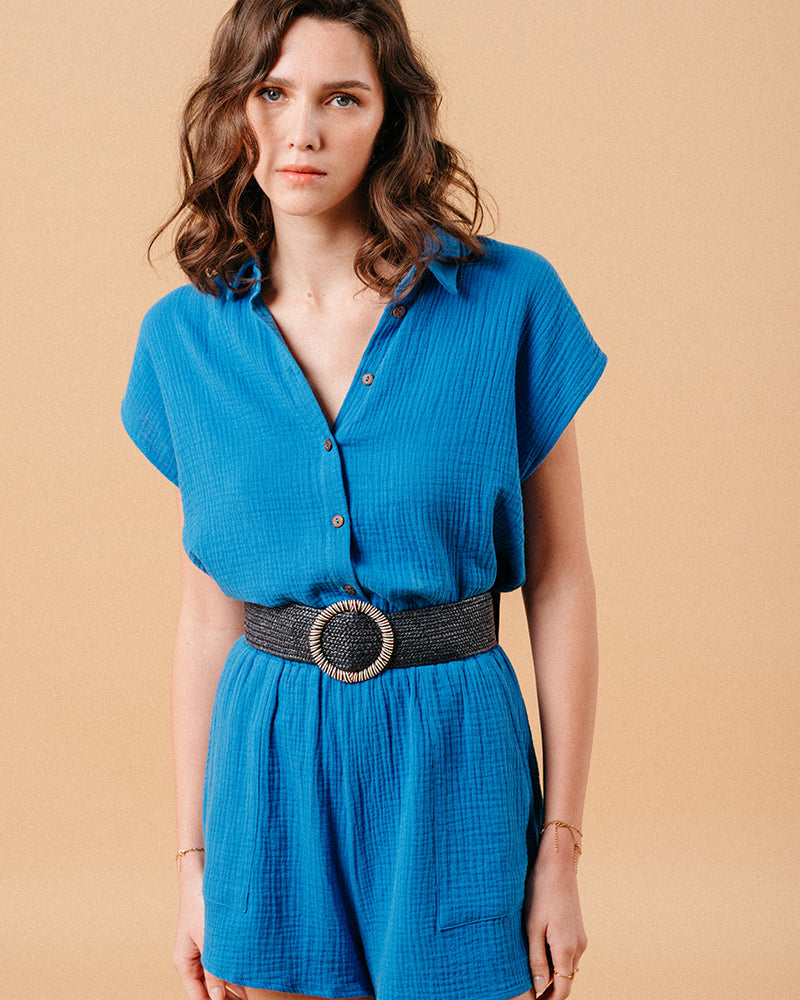 SHORT BLEU MINI BLEU
