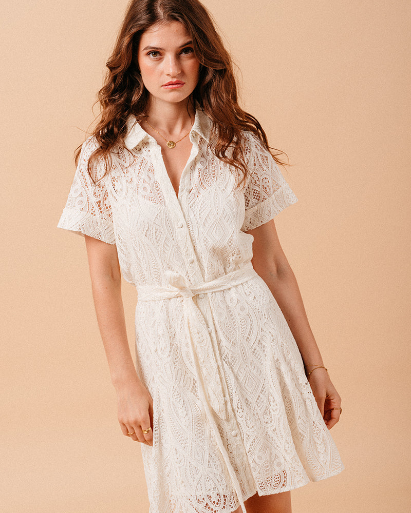 ROBE ECRU MOLIERE ECRU