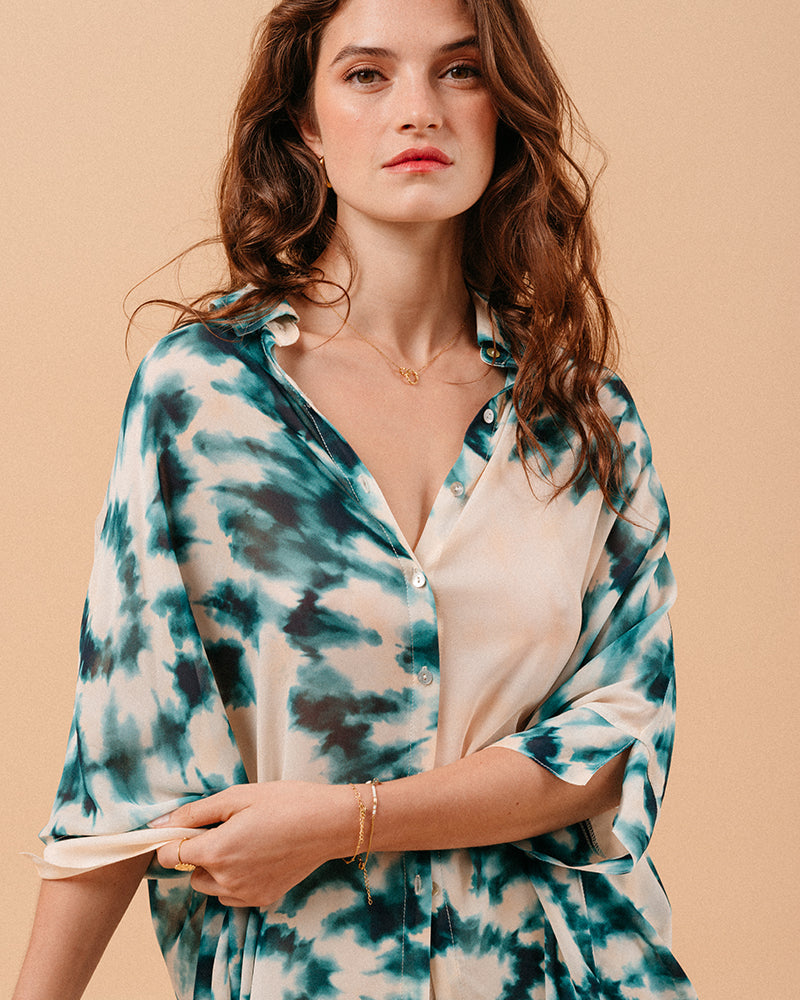CHEMISE VERT MOSAIQUE VERT