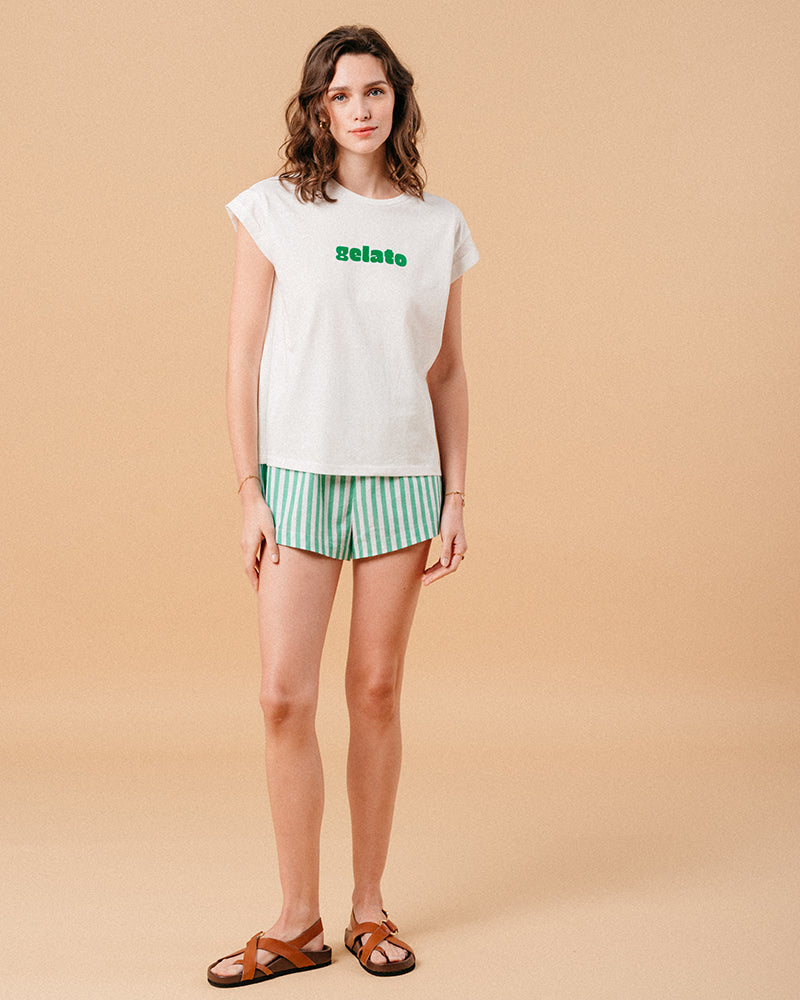 TEESHIRT VERT MURE VERT
