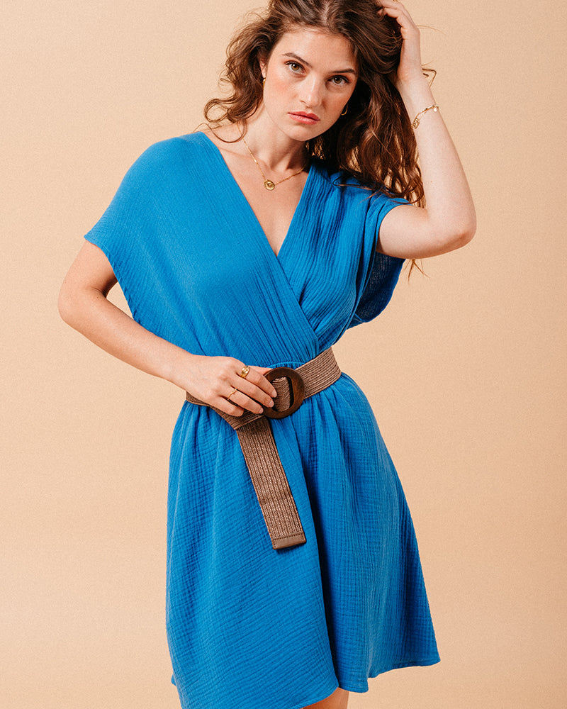 ROBE BLEU MYRTILLE BLEU