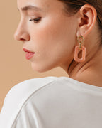BOUCLES D'OREILLES ROSE MANOLI ROSE