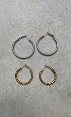 Boucles D'Oreilles Duo Thin Hailey Hoops