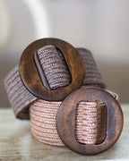 CEINTURE KAKI MOUSTACHE KAKI