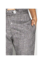 Le Pantalon Silvana Tartan Paillettes Gris